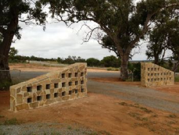 Cemetery wall