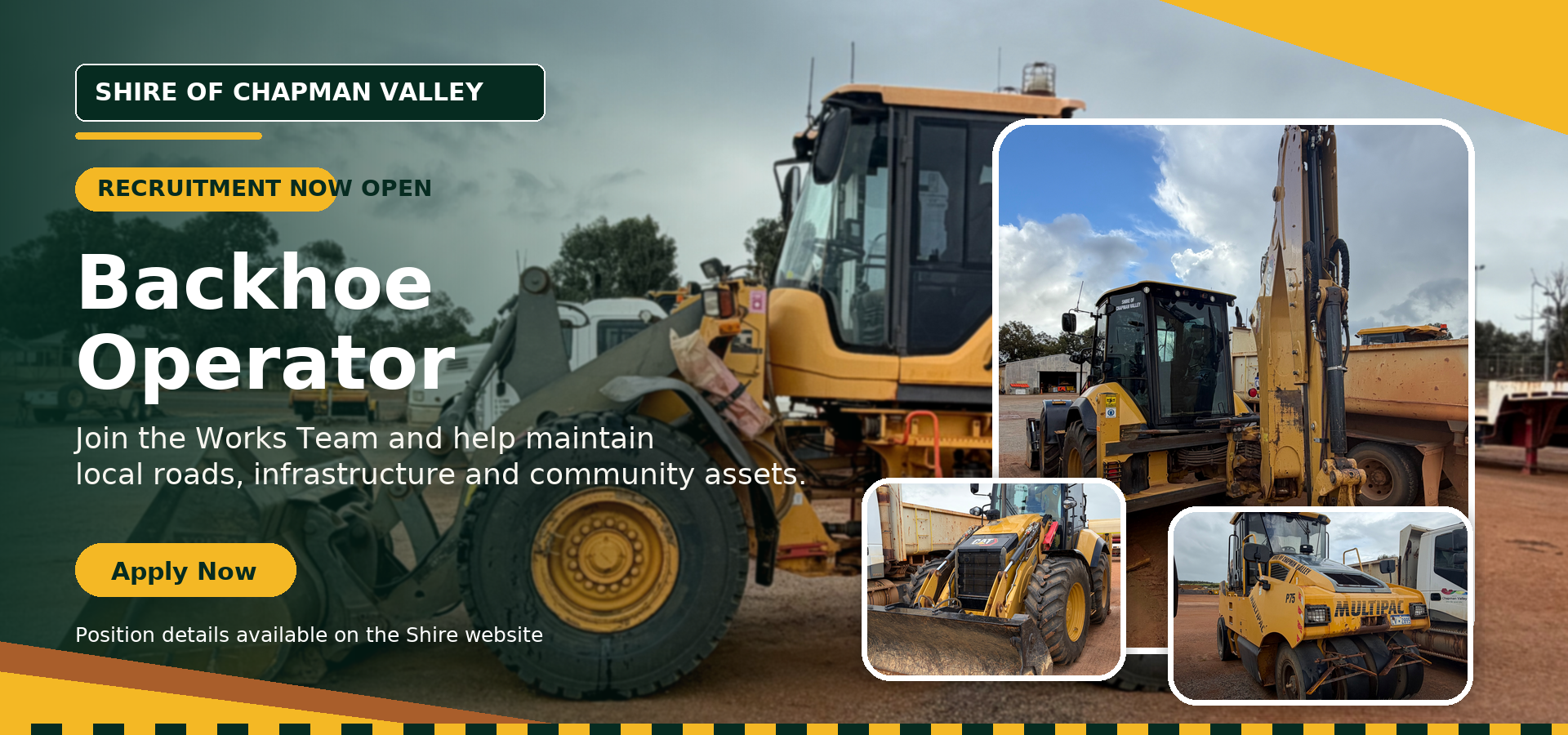 News Story: Employment Opportunity - Plant Operator (Construction & Maintenance) - Backhoe Operator